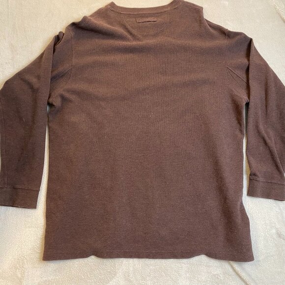 Duluth Mens Shirt 2XL Brown Long-Sleeve Crew Neck With Pocket - Picture 9 of 10